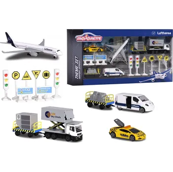 letadlo a vrtulník Recenze Majorette Letiště Lufthansa hrací set