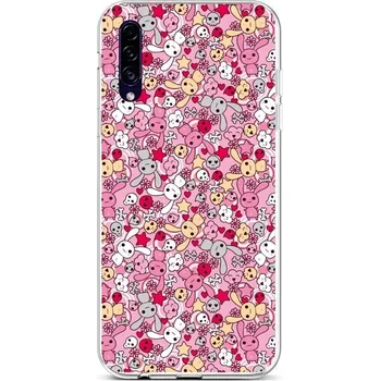 Pouzdro na mobilní telefon Kryt Samsung A30s silikon Pink Bunnies (obal neboli pouzdro na Samsung A30s)