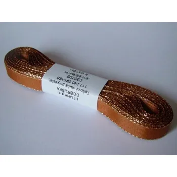 Stuha Stuha taftová 9mm s rexorem rezavá+zlato