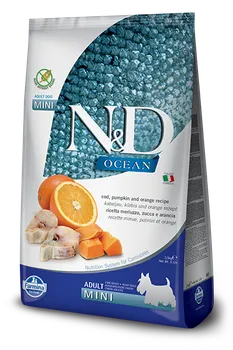 Krmivo pro psa N&D Ocean Dog Grain Free Adult Mini Codfish/Pumpki/Orange 2,5 kg