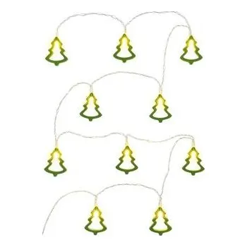Vánoční dekorace RETLUX RXL 286 Stromky dř.10LED GR.WW TM, vánoční osvětlení - stromečky, 10 LED, časovač, barva světla teplá bílá, pouze pro vnitřní použití, napájení 2xAA.