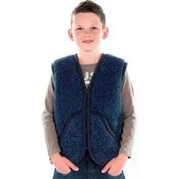 Dámská vesta Dětská vesta z ovčí vlny XL tmavě modrá, Barevné varianty Modrá, Velikosti XL 200-100-00055
