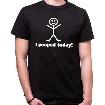 Pánské tričko Tričko - I pooped today!, Barva látky tyrkysová modrá, Střih Pánsky/UNISEX, Velikost Dětské 134cm/8let