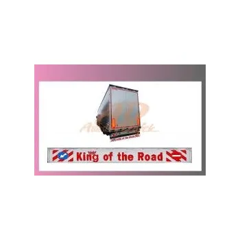 Kuchyňská zástěra zástěra zadní--2400x350-KING OF THE ROAD-bílá-červené písmo