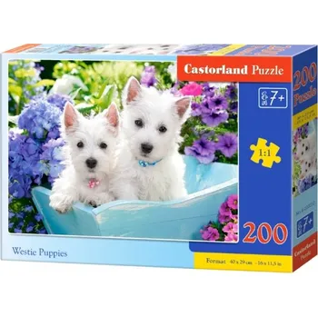 Puzzle Puzzle Premium 200 dílků - Bílá štěňátka