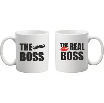 Sada nádobí Sada: 2 hrnky - The Boss/The Real Boss