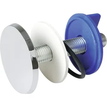 Umyvadlová záslepka kovová ø 50 mm mosaz/chrom