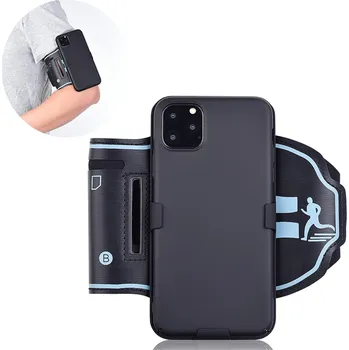 Pouzdro na mobilní telefon Sportovní pouzdro pro Apple iPhone 11 Pro Max - černé s reflexním pruhem