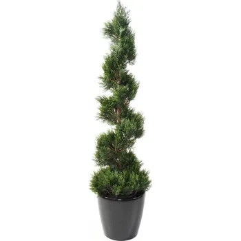 umělá květina CYPŘIŠ MINI NEW SPIRAL WIDE, 150cm (Luxusní umělý jehličnan)