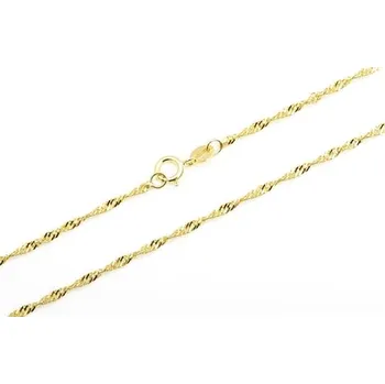 Řetízek Dámský řetízek ze žlutého zlata singapore 40 cm ZLR0832F + DÁREK ZDARMA