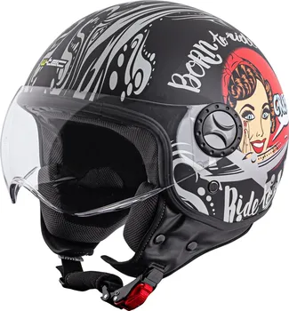 Helma na motorku W-Tec Black Ride FS-701BG černo/bílá