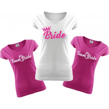Trička Team Nevěsty - Team Bride, Barva látky růžová , Variant Tričko (Bride), Velikost XXL