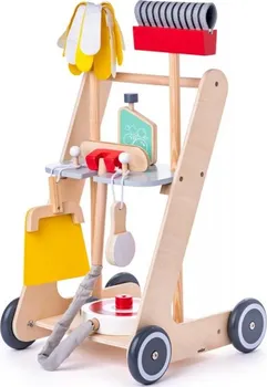 Dřevěná hračka Woody Úklidový vozík