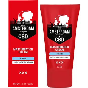Lubrikační gel Pharmquests Original CBD from Amsterdam Masturbation Cream for Him 50ml