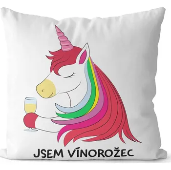 Dekorativní polštářek Polštář Jsem Vínorožec (Velikost: 40 x 40 cm)