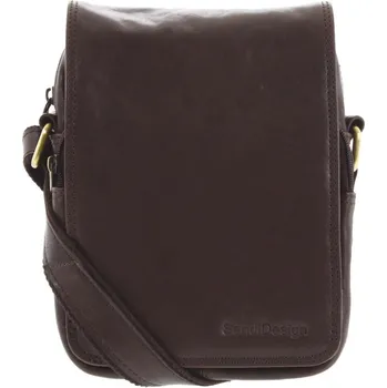 Pánská kožená taška přes rameno tmavě hnědá - SendiDesign Muxos hnědá