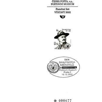 Poštovní známka Česká pošta (2002) PTM č. 18 - Den skautských sběratelů