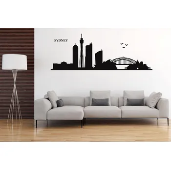 Samolepící dekorace Lepy.cz Samolepka na zeď Sydney Velikost (šířka x výška): l60x57cm, Barevná varianta: Světle šedivá