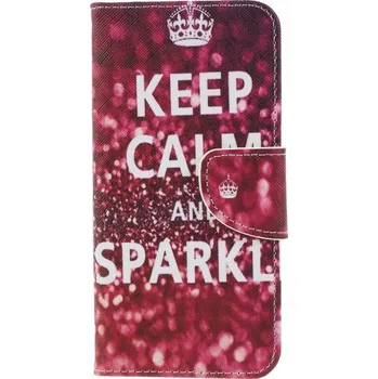 Pouzdro na mobilní telefon Flipové pouzdro Keep calm and sparkle pro Xiaomi Redmi Note 6 Pro - červené