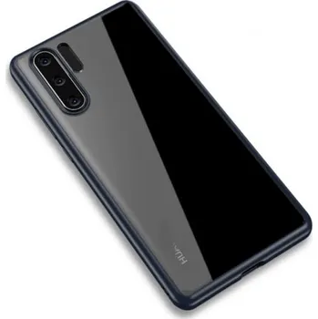 Pouzdro na mobilní telefon Ipaky čirý kryt s rámečkem pro Huawei P30 Pro - tmavěmodrý