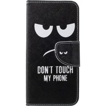 Pouzdro na mobilní telefon Flipové pouzdro Don't touch my phone pro Samsung Galaxy S10 Plus - černé