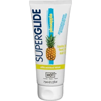 Lubrikační gel HOT Superglide Edible Waterbased Lubricant Pineapple 75ml