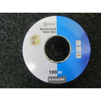 Elektrický konektor Qmarket červeno-černá dvojlinka 2x0,35mm - 100m kotouč