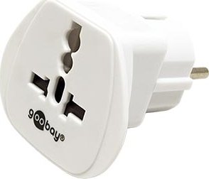 goobay Univerzální cestovní adaptér UK, CH, I, US -> (CZ, DE, FR), bílý (94026) - 19.92.3035