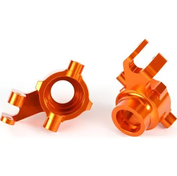 RC vybavení Traxxas těhlice předn,í hliníková, oranžová (1 pár)