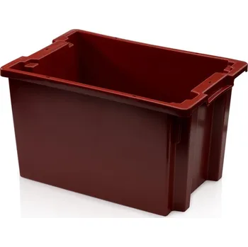 Úložný box Přepravka stoh. SN plná červená reg.60x40x35