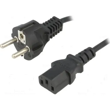 Elektrická zásuvka ESPE Kabel 3x0,75mm2 CEE 7/7 (E/F) vidlice,IEC C13 zásuvka PVC