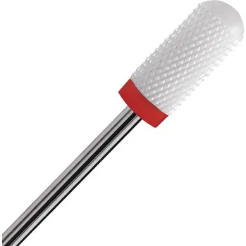 Bruska na nehty Keramická fréza - válec zaoblený jemný (červený)