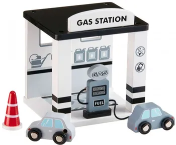Dřevěná hračka Kids Concept Benzínová dřevěná stanice šedá