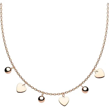 Náhrdelník Šperky4U Zlacený ocelový náhrdelník s přívěsky - OPD0190-RD