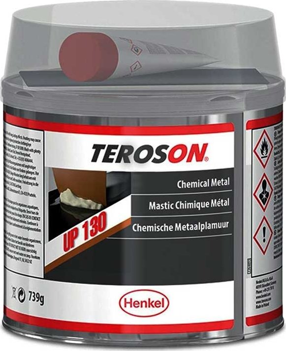 Teroson UP 130 chemický kov (Chemický kov je možné použít na ocel, hliník, galvanizované povrchy, skelnou tkaninu, měď a cín. Objem: 321 g.)