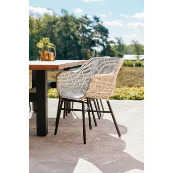 Delphine Hartman jídelní židle v barvě umělého ratan výpletu diamond