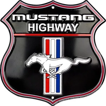Plechová cedule cedule Ford Mustang Highway