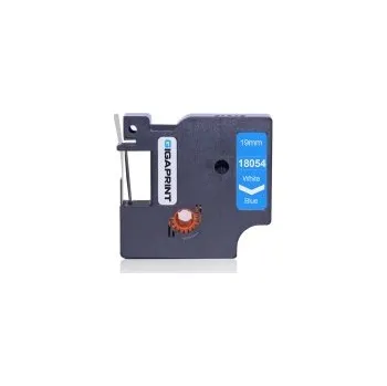 Pásek do tiskárny Gigaprint za páska DYMO 1805417 19mm bílý tisk/modrý podklad, RHINO, vinylová - kompatibilní