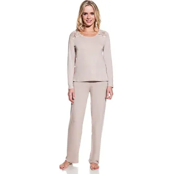 Dámské noční prádlo Dámské bambusové pyžamo PAOLA - Béžová, L, Luisa Moretti