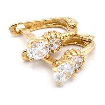 Náušnice Zlaté dětské náušnice se zirkony 1,75g