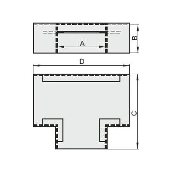 Podlahová lišta Polyprofil LV 25x20 T-kus