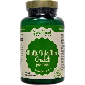 Green Food Nutrition Multivitamin Vegan chelát pro muže 90 cps.