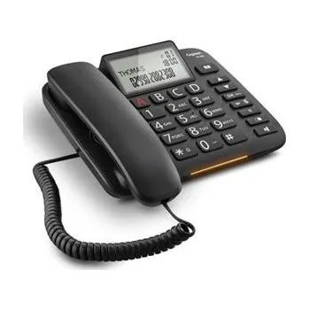 Stolní telefon Gigaset DL380 - standardní telefon s displejem, barva černá