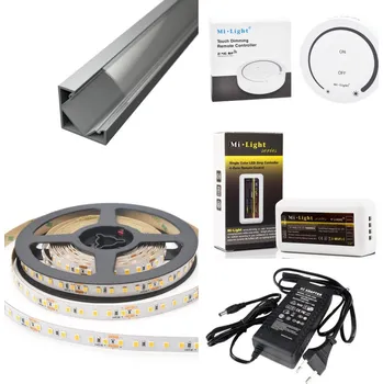 LED osvětlení Ledshopik LED sestava CORNER pod kuchyňskou linku 14,4W/m - teplá bílá - Délka 4m