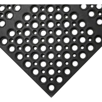 Rohožka Černá gumová protiúnavová protiskluzová průmyslová rohož COBA Deluxe - 150 x 100 x 1,85 cm
