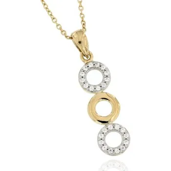 Přívěsek Zlatnictví U Kostela Zlatý přívěsek s bílými kamínky 491 379814877