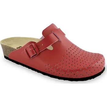 Dámská zdravotní obuv Grubin zdravotní dámská kožená obuv Beograd pantofle uzavřené červená 0133560 Velikost obuvi: 39, Barva obuvi: Červená