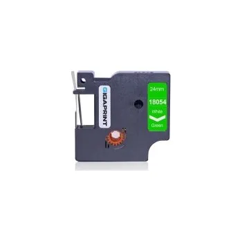 Pásek do tiskárny Gigaprint za páska DYMO 1805426 24mm bílý tisk/zelený podklad, RHINO, vinylová - kompatibilní