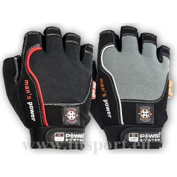 Fitness rukavice PowerSystem rukavice MANS POWER grey S