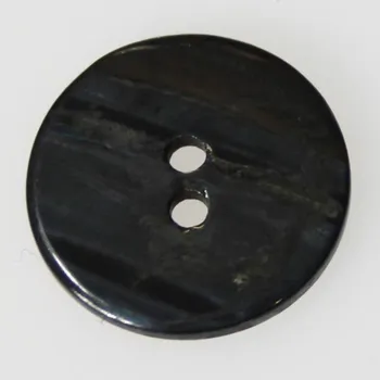 Knoflík Knoflík perleťový tmavý K32-11, průměr 20 mm.